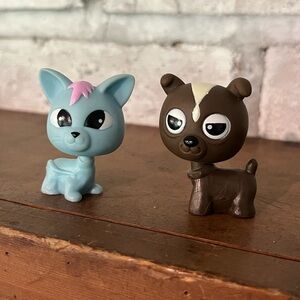 Mannix Mini Bobble Head Pair‎ Blue Cat Brown Dog